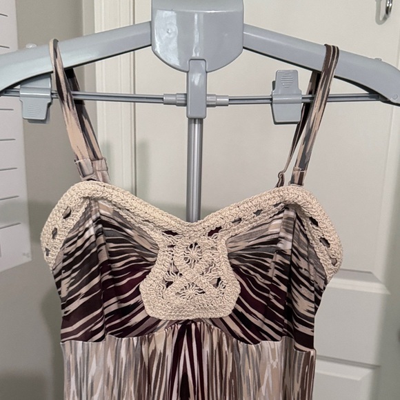 Soma Cream, purple and Brown Maxi Nightgown - Picture 2 of 5